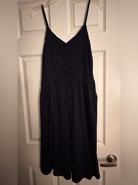 Spaghetti Strap Navy Blue Sundress